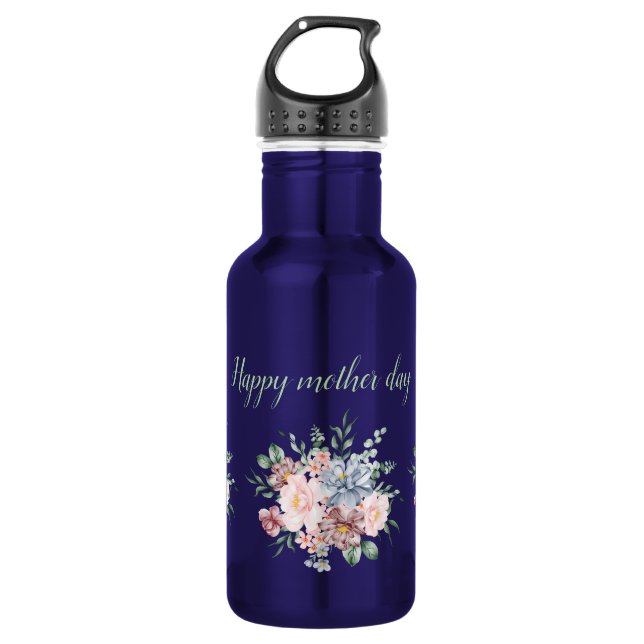 Garrafa Water Bottle with Bold Floral Motif and Heartfelt  (Frente)