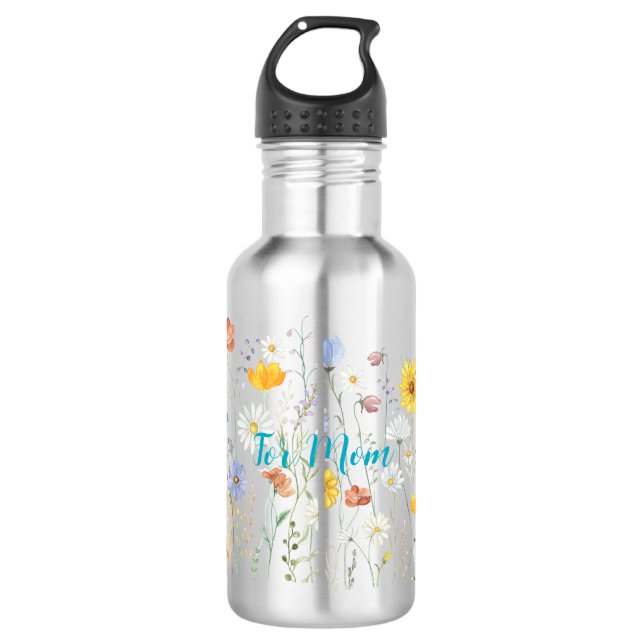 Garrafa Water Bottle with Garden Design and Mother's Day Q (Frente)