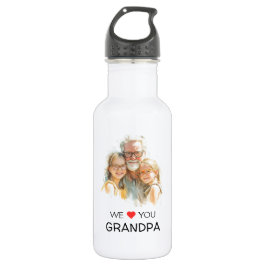 Garrafa We Love You Grandpa Water Bottle | Custom Photo