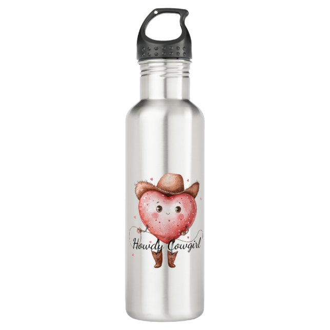Garrafa Western Howdy Cowgirl Heart  (Frente)
