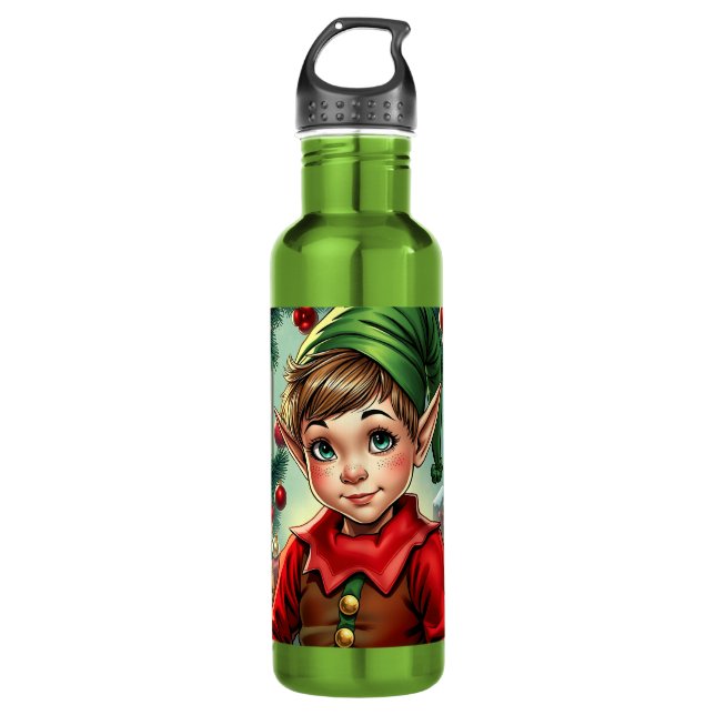 Garrafa Whimsical Cartoon Elf | Christmas   (Frente)