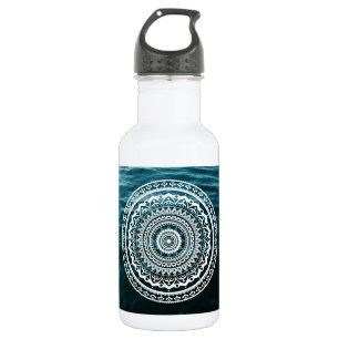 Garrafa White Mandala Deixe o mar te libertar