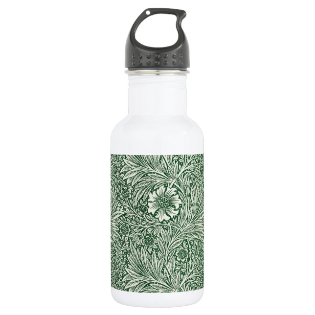 Garrafa william morris marigold verde floral flor (Frente)