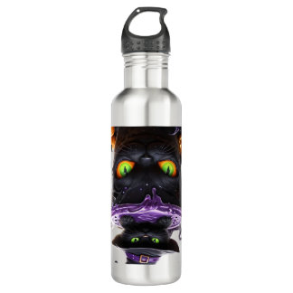 Garrafa Witch Cat Halloween Latte  Café assustadoramente f