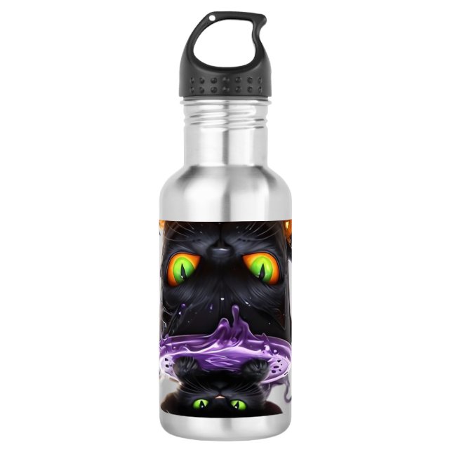Garrafa Witch Cat Halloween Latte  Café assustadoramente f (Frente)