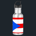 Garrafa Xícara de papel de bandeira porto-riquenha<br><div class="desc">Design com bandeira da Commonwealth de Porto Rico (território não incorporado dos Estados Unidos); listras vermelhas e brancas e uma estrela branca em um triângulo azul</div>