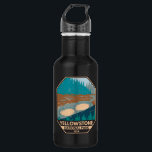 Garrafa Yellowstone National Park Mud Volcano Vintage<br><div class="desc">Trabalho de arte de vetor Yellowstone. O parque tem canyons dramáticos,  rios alpinos,  florestas exuberantes,  primaveras quentes e geysers,  incluindo a mais famosa,  a Velha Fiel.</div>