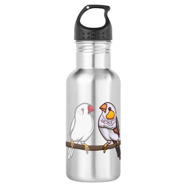 Garrafa Zebra Finches ama Zebra Finch Art Passerines Bird (Frente)