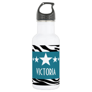 Garrafa Zebra Sassy azul da estrela