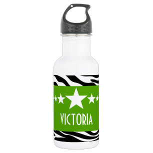 Garrafa Zebra Sassy verde da estrela