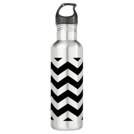 Garrafa Zigzag Chevron Preto E Branco