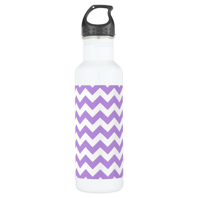 Garrafa Zigzag Roxo, Chevron Roxo, Padrão Geométrico (Frente)