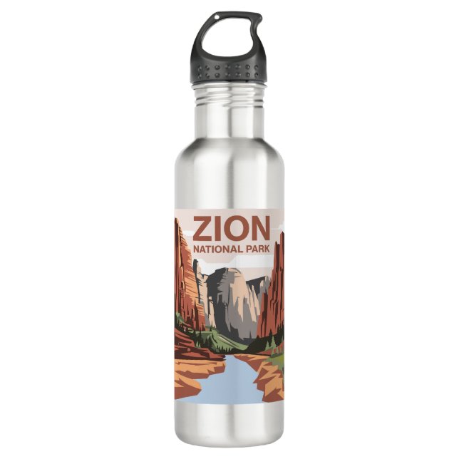 Garrafa Zion National Park Viagem Art (Frente)