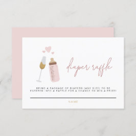 Garrafas cor-de-rosa ANDI Fralda Cartão Raffle