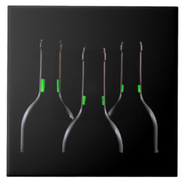 Garrafas de vinho Azulejo de cerâmica preto