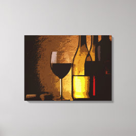 garrafas de vinho canvas