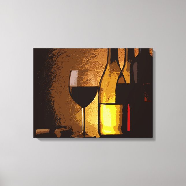 garrafas de vinho canvas (Frente)