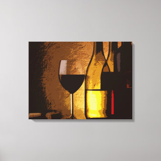 garrafas de vinho canvas