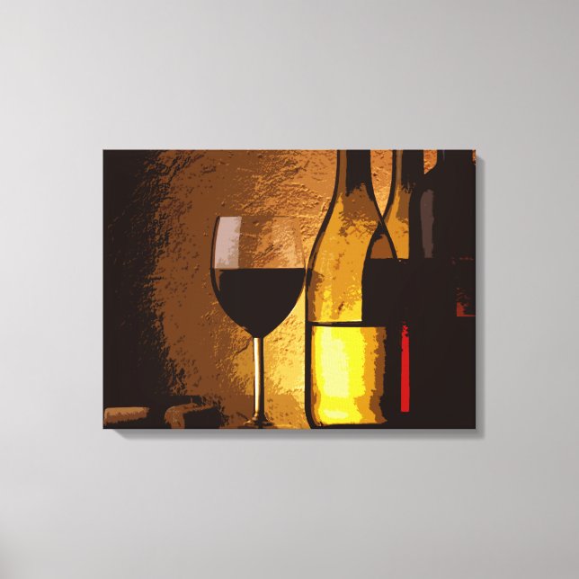 garrafas de vinho canvas (Frente)
