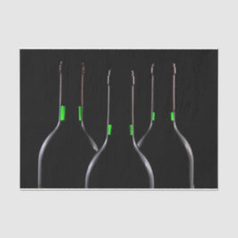 Garrafas de vinho Papel de tecidos pretos