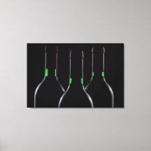 Garrafas de vinho preto Impressões de Canvas
