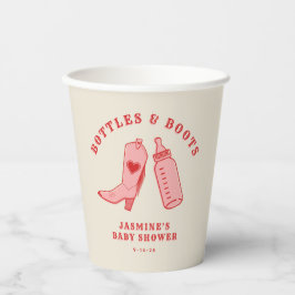 Garrafas e Boots Cowgirl Western Pink Chá de frald