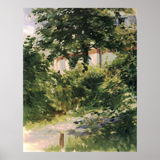 Gartenweg em Rueil Edouard Manet Poster (Frente)