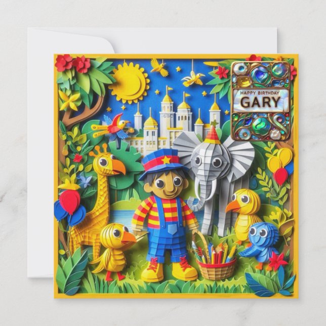 GARY ~ Cartão de Aniversário ~ Park Ranger ~ (Frente)