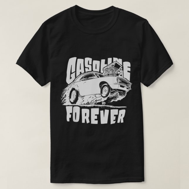 Gasolina Para Camisetas De Carros De Gás Engraçado (Frente do Design)