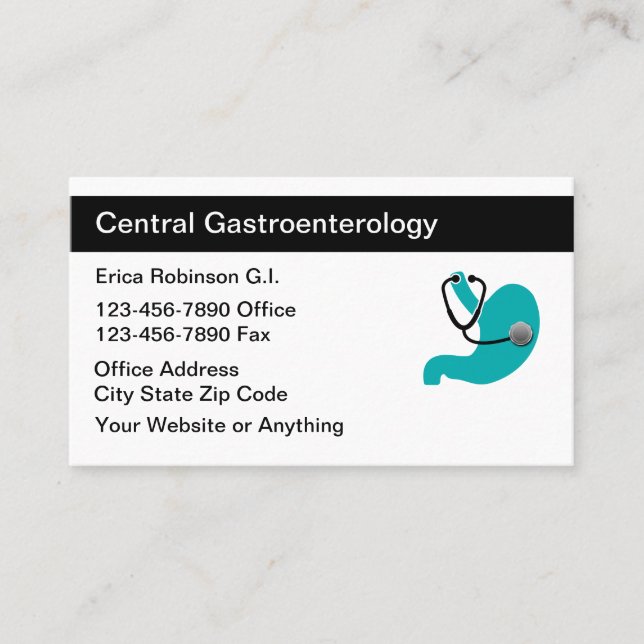 Gastroenterologista Cartão de visita (Frente)