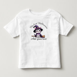 Gata Bruxa Fofa – Camiseta Infantil Kawaii Hallowe