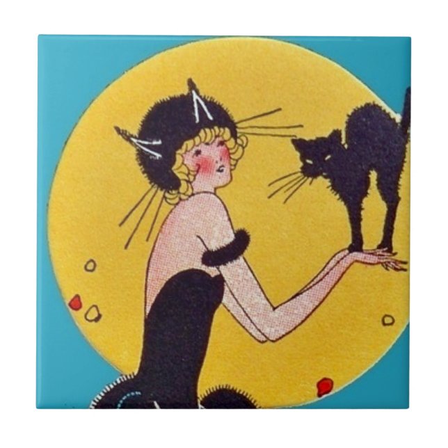 Gata de Halloween e Gato Negro (Frente)
