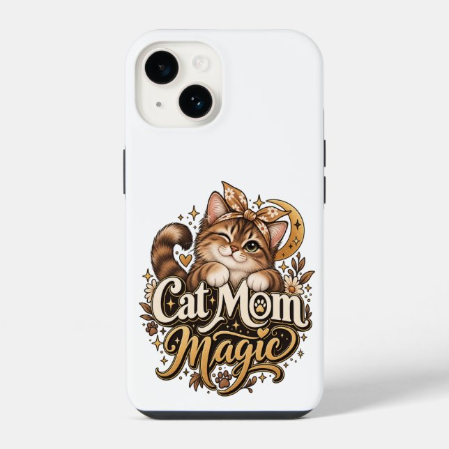 Gata Mãe Magia Telefone | Iphone Estético Gata Mãe (Verso)