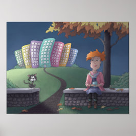 Gata no parque Poster