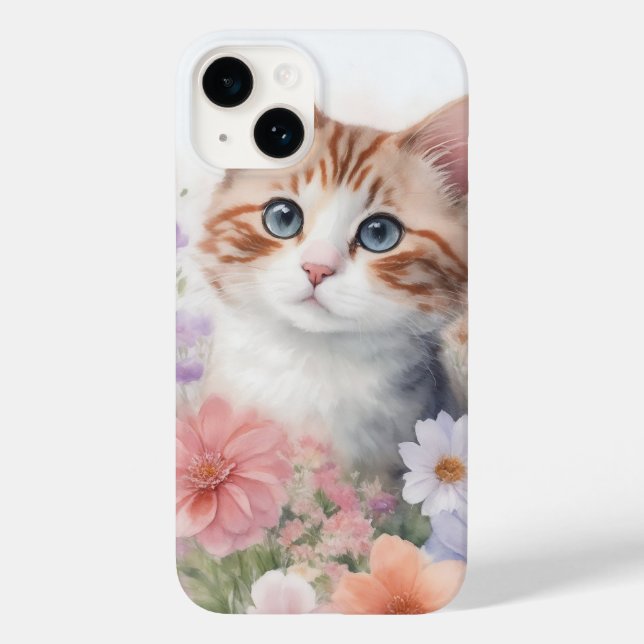 Gatinho Aquarela Cujo Floral (Verso)