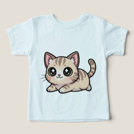 Gatinho Atordoado Malhado Fofo Estilo Kawaii