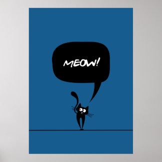 gatinho azul-miado 1 Poster