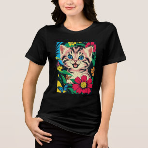 Gatinho bonitinho no estilo de pintura de arte Pop