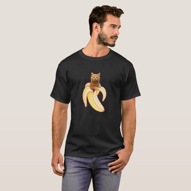 Gatinho bonito amarelo do vermelho da camisa | (Frente Completa)