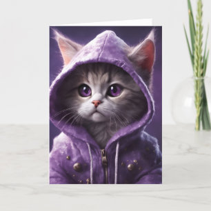 Gatinho bonito em um Cartão de Ocasião Puro Hoodie