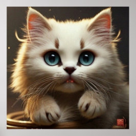 Gatinho bonito, gatinho castanho-claro, poster