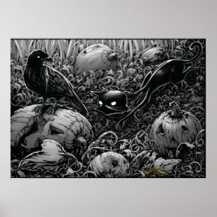 Gatinho Boo retrata um Poster Raven
