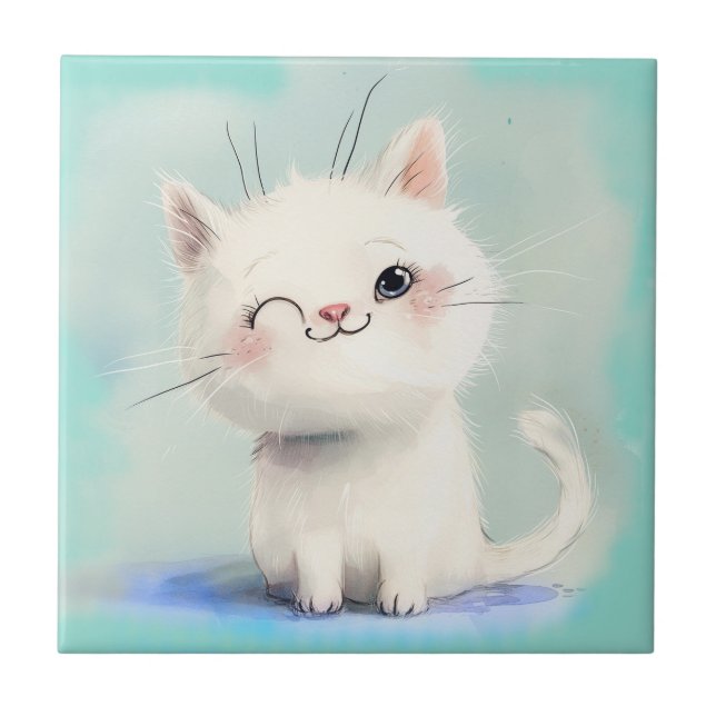 Gatinho Branco Bonito (Frente)