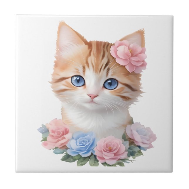 Gatinho com Flores de Felino (Frente)