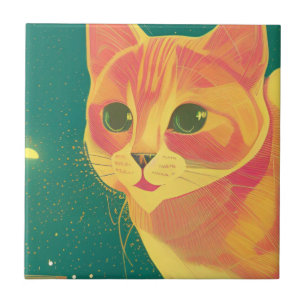Gatinho de arte da perspectiva da ilustração Ginge