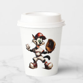 Gatinho De Beisebol Enrola Para Cima