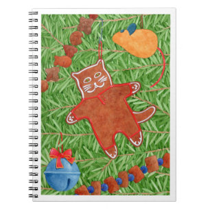 GATINHO DE BISCOITO DE NATAL Caderno Espiral