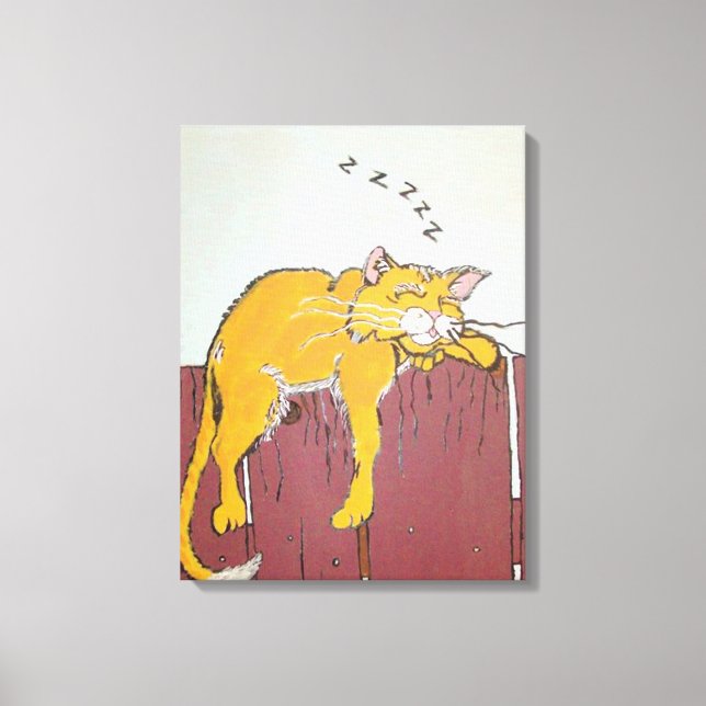 Gatinho de dormir na Canvas (Frente)