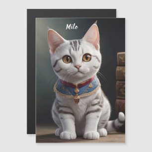 Gatinho de Shorthair Americano Bonito com Olhos Gr