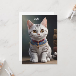 Gatinho de Shorthair Americano Bonito com Olhos Gr
